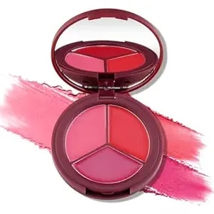 Color Nymph Blush Makeup - 3 Colors Ultra-Smoothy Cream Blush For Cheeks, Multi-Use Cream Blushes Balm & Lip Tint, Hydrating, Lightweight & Blendable Color, Face Makeup, Vegan & Cruelty-Free （#02）
