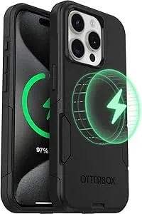 Otterbox Iphone 15 Pro Max - Commuter Magsafe Case - Slim & Tough - Pocket-Friendly - Dual Layer Drop Protection - Port Covers – Non-Retail Packaging - Black