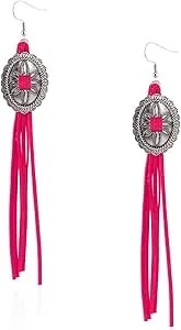 Rustic Couture'S Western Turquiose Earrings For Women Cowgirl Country Dangling Concho Western Jewelry