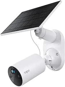 Tapo Solarcam 1080p Security Camera Wireless Outdoor- Battery Power With Solar, Person Detection, Subscription-Free Local Storage Or Optional Cloud, Works With Alexa & Google Assistant, C402 KIT