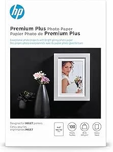 Hp Premium Plus Photo Paper, Glossy, 4x6 In, 100 Sheets (cr668a)