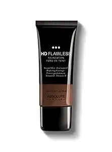 Absolute New York Hd Flawless Fluid Foundation, Lightweight And Buildable, Water-Based Liquid Foundation, Healthy Radiance To The Skin (ahdf11 Fudge, .95 Fl Oz)