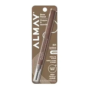 Almay Brow Pencil, Eyebrow Makeup, Hypoallergenic, 801 Dark Blonde