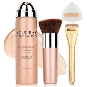Aiueo Magic Minerals Airbrush Foundation Makeup Silky Mist Spray Foundation Makeup Airbrush Flawless Setting Spray Foundation For Mature Skin-Natural