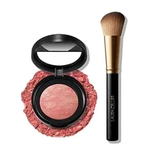 Laura Geller New York Baked Blush-N-Brighten Marbleized Blush + Angled Brush, Starfish Island
