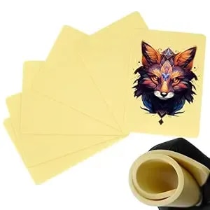 6pcs 12x8" Thick Fake Skins For Tattooing, Double Sides Soft Silicone Practice Skin, Waterproof Supplies For Beginners And Experienced Tattoo Artists