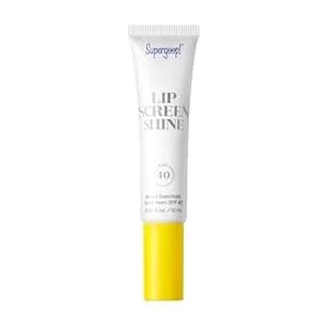 Supergoop! Lipscreen Shine Spf 40, 0.34 Fl Oz - Water-Resistant Clear Lip Gloss - Broad Spectrum Spf Lip Balm With Grape Seed Extract, Sunflower Seed Oil & Kelp Extract - Non-Sticky Formula