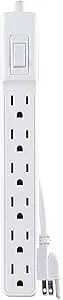 Cyberpower mp1044nn Power Strip, 6-Outlets, 2-Foot Cord, Multi Pack, White, Ul Listed