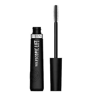L'Oreal Paris Telescopic Lift Mascara, Lengthening And Volumizing Eye Makeup, Lash Lift With Up To 36hr Wear, Washable, Blackest Black, 0.33 Fl Oz