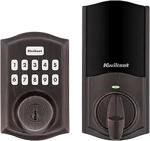 Kwikset Homeconnect 620 Z-Wave Long Range Enabled Keypad Smart Lock Convenient Keyless Entry, Customizable User Codes, Ring Alarm Compatible, Hub Required, Sold Separately Venetian Bronze Traditional