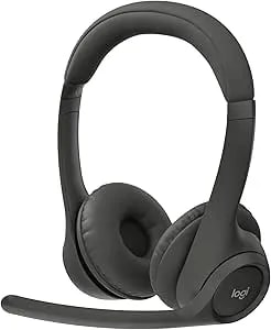 Logitech Zone 301 Wireless Bluetooth Headset With Noise-Canceling Microphone, Compatible With Windows, Mac, Chrome, Linux, Ios, Ipados, Android – Graphite