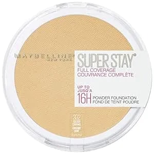 Maybelline Super Stay Full Coverage Powder Foundation Makeup, Up To 16 Hour Wear, Soft, Creamy Matte Foundation, Golden Caramel, 1 Count