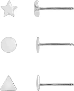 Amazon Essentials Gold Plated Sterling Silver Stud Earrings