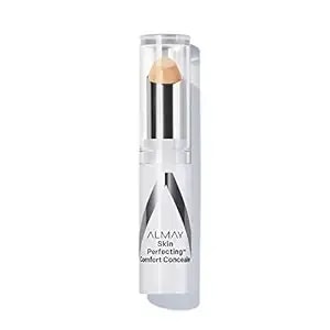 Almay Skin Perfecting Comfort Concealer, Face Makeup, Full Coverage, Natural Looking Finish, Cruelty-Free, Hypoallergenic, Dermatologist Tested, 160 Medium, 1 Count