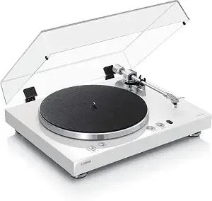 Yamaha Musiccast Vinyl 500 Wi-Fi Turntable, White - Wi-Fi Turntable With Straight Tonearm And Belt-Drive Motor For Multi-Room Audio, Music Streaming And Wireless Playback