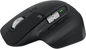 Logitech MX Master 3S - Performance Wireless Mouse With Ultra-Fast Scrolling, Ergo, 8K DPI, Track On Glass, Quiet Clicks, Bluetooth, Windows, Linux, Chrome, Black