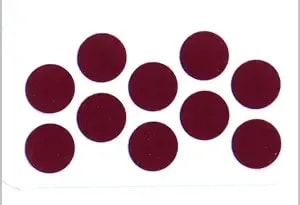 Ashirwad Maroon & Red Bindi Stickers Size 3.0 Mm To 1.2 Cm Available In Different Sizes One Size Packed In One Box Each 5 Pcs And 10 Pcs - ae000181-00 (Maroon, 12.00 Mm 5 Pcs)
