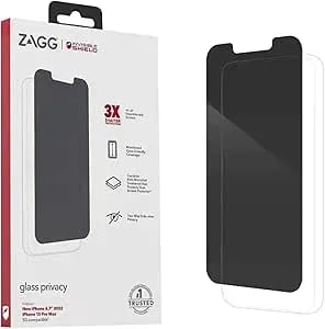 ZAGG Invisibleshield Glass Privacy Screen Protector For Iphone 13 PRO MAX – 3X Impact And Scratch Protection, Strongest Tempered Glass, Smudge-Free, Smooth Silky Feel, Two-Way Side View Privacy