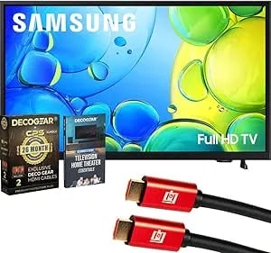 Samsung 32 Inch 1080p Fhd f6000f Smart Tv (2025) Cps Exclusive 26 Month Protection, 2x Hdmi Cables & Deco Gear Complete Home Theater Beginner'S Guidebook