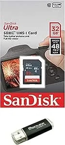 Sandisk 32gb Sd Sdhc Flash Memory Card For Nintendo 3ds n3ds Ds Dsi & Wii Media Kit, Nikon Slr Coolpix Camera, Kodak Easyshare, Canon Powershot, Canon Eos, Comes With Bonus Sd/Tf Usb Card Reader