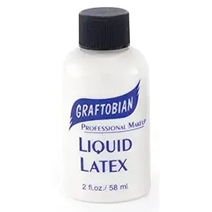 Graftobian Liquid Latex Sfx Makeup - Professional Skin Safe Adhesive For Special Effects And Body Fx, For Theatrical Stage, Cosplay, And Halloween Makeup, 2 Ounces