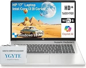 Hp Laptops 17 Inch, 17.3" Laptop Computer, Hd+ Large Screen, Intel Core i3 (8-Cores), 32gb Ram 1tb Ssd, Windows 11 Pro, Number Pad, Wi-Fi 6, Usb-C