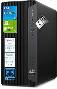 Hp Prodesk 600 g6 Mt Business Desktop Pc Ultra-Quiet - Intel i5-10400f 6-Core (4.3ghz) - 16gb ddr4, 1tb Nvme Ssd - Geforce Gt 610 - Wifi Adapter - 9 Usb Ports - Keyboard & Mouse - Windows 11 Pro