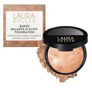 Laura Geller New York Baked Balance-N-Glow Illuminating Foundation - Light - Buildable Sheer To Light Coverage - Satin Finish