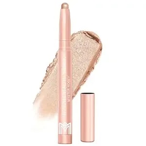 Myster Rosey Cream Eyeshadow Stick, Eye Shadow Sticks For High-Pigment, Waterproof Glitter Eyeshadow, Long-Lasting, Crease-Proof - Vegan & Cruelty-Free - 0.06 Oz (03 Warm Gold Shimmer)