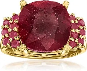 Ross-Simons 7.10 Ct. T.W. Ruby Ring In 18kt Gold Over Sterling