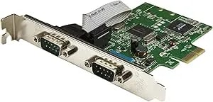 Startech.Com 2-Port PCI Express Serial Card With 16C1050 UART - RS232 Low Profile Serial Card - PCI Serial Card, TAA (PEX2S1050)