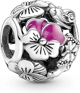 Pandora Pansy Flower Friends Charm