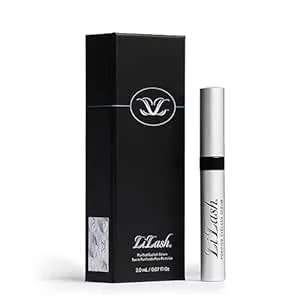 Lilash Purified Eyelash Serum To Grow Longer & Fuller-Looking Lashes - Eyelash Growth Enhancer, Safe For Use With Contacts, Lash Extensions, Sensitive Eyes - Vegan & Cruelty-Free (2ml, 90-Day Supply)