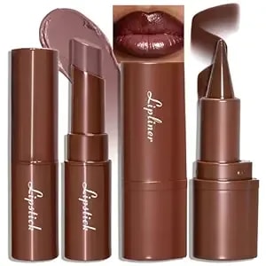 Nourishing Nude Lipstick With Brown Lip Liner, Gradient Matte Lip Liner And Gloss Set, Moisturizing Glossy High Shine Plumping Lip Combo For Women, Lightweight Long-Lasting Non Sticky