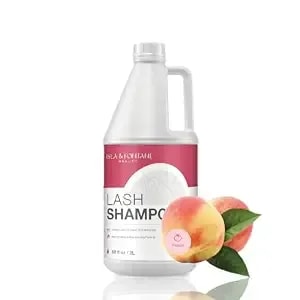 Isla & Fontane Lash Shampoo Bulk – Multi-Scent Series – 68 Fl Oz / 2l - Gentle Eyelash Cleanser Bulk For Lash Extensions - Non-Irritating - Professional Lash Bath Foam For Salon And Home Use (Peach)