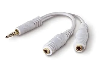 Belkin 3.5mm Audio Splitter – Dual Headphone And Speaker Jack Adapter For Sharing Music Or Videos – Compatible With Iphone, Ipad, Laptops, Tablets, And Other Devices With AUX Port – White