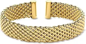 Ross-Simons Italian 14kt Yellow Gold-Plated Patterned Cuff Bracelet