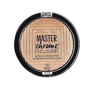 Maybelline Master Chrome Metallic Highlighter Powder Makeup, Molten Gold, 1 Count
