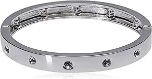 Guess Narrow Hinge With Crystal Bangle Bracelet