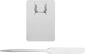 Artibetter 1set Makeup Blending Plate Spatula For Foundation Mixing Stainless Steel Palette And Tool For Professional Makeup Artists And Learners Easy To Clean