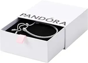 Pandora Moments Studded Chain Slider Bracelet - Sterling Silver Bracelet - Jewelry For Women - Includes Gift Box - 9