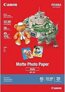 Canon 7981A011 Photo Paper Matte, 13 X 19 Inches, 20 Sheets