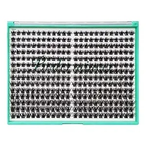 Bodermincer Xxxl Tray 336pcs D Curl Cluster Lashes 10-12-14-16mm Mixed Length Diy Eyelashes Extension At Home (m02-D Curl 10-12-14-16mm Mixed)