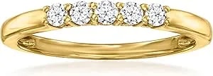 Ross-Simons 0.20 Ct. T.W. Lab-Grown Diamond 5-Stone Ring In 18kt Gold Over Sterling