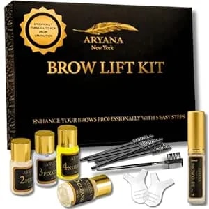 Aryana New York Eyebrow Lamination Kit - Brow Lift Kit - At Home Diy Brow Lamination - Instant Professional Lift For Fuller Eyebrows - Brow Brush And Micro Brushes Added