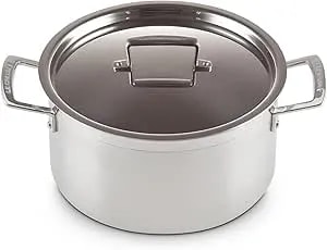 Le Creuset Stainless Steel Classic 3-Ply Stockpot, 6.25qt