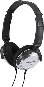 Panasonic Stereo Headphones On Ear Headphones With Xbs Port, Integrated Volume Controller And Lightweight Foldable Design - Rp-ht227-K (Black & Silver)