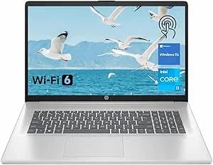 Hp Premium 17.3" Touchscreen Laptop, 8-Cores Intel Core i3-n305, 8gb Ram, 128gb Emmc, Ms Copilot, Office 365 For The Web, Webcam W/Privacy Shutter, Wi-Fi 6, Windows 11, Silver