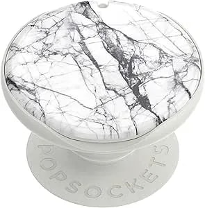 Popsockets Popmirror: Swappable Grip And Mirror For Phones And Tablets - Dove White Marble