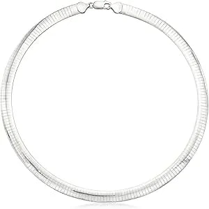 Ross-Simons Italian 8mm Sterling Silver Omega Necklace